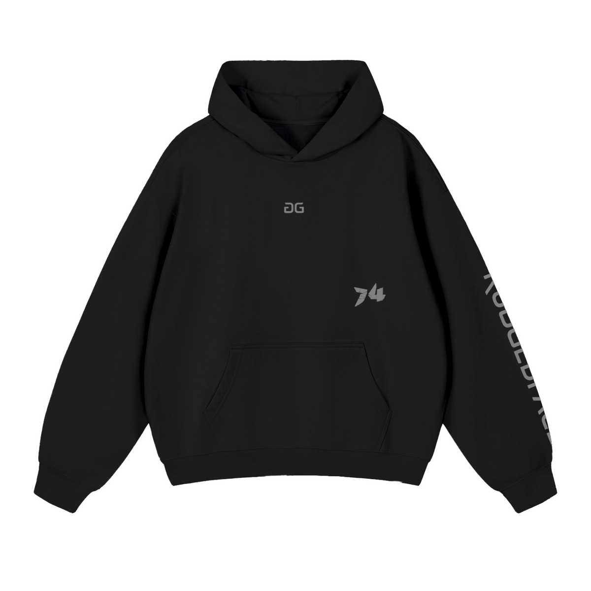 JAVA FORGE HOODIE BLACK FRONT – GRAVE / GENTO