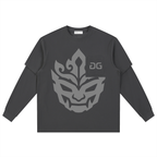 BATIK RAW LONGSLEEVE GRAY FRONT – GRAVE / GENTO
