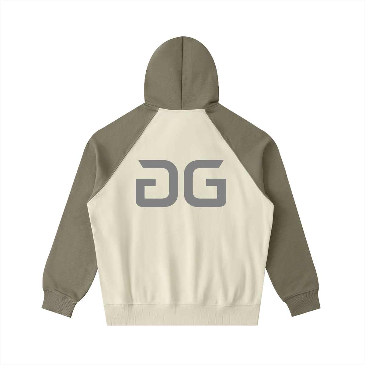 RAGLAN HOODIE APRICOT/GRAY BACK – GRAVE / GENTO