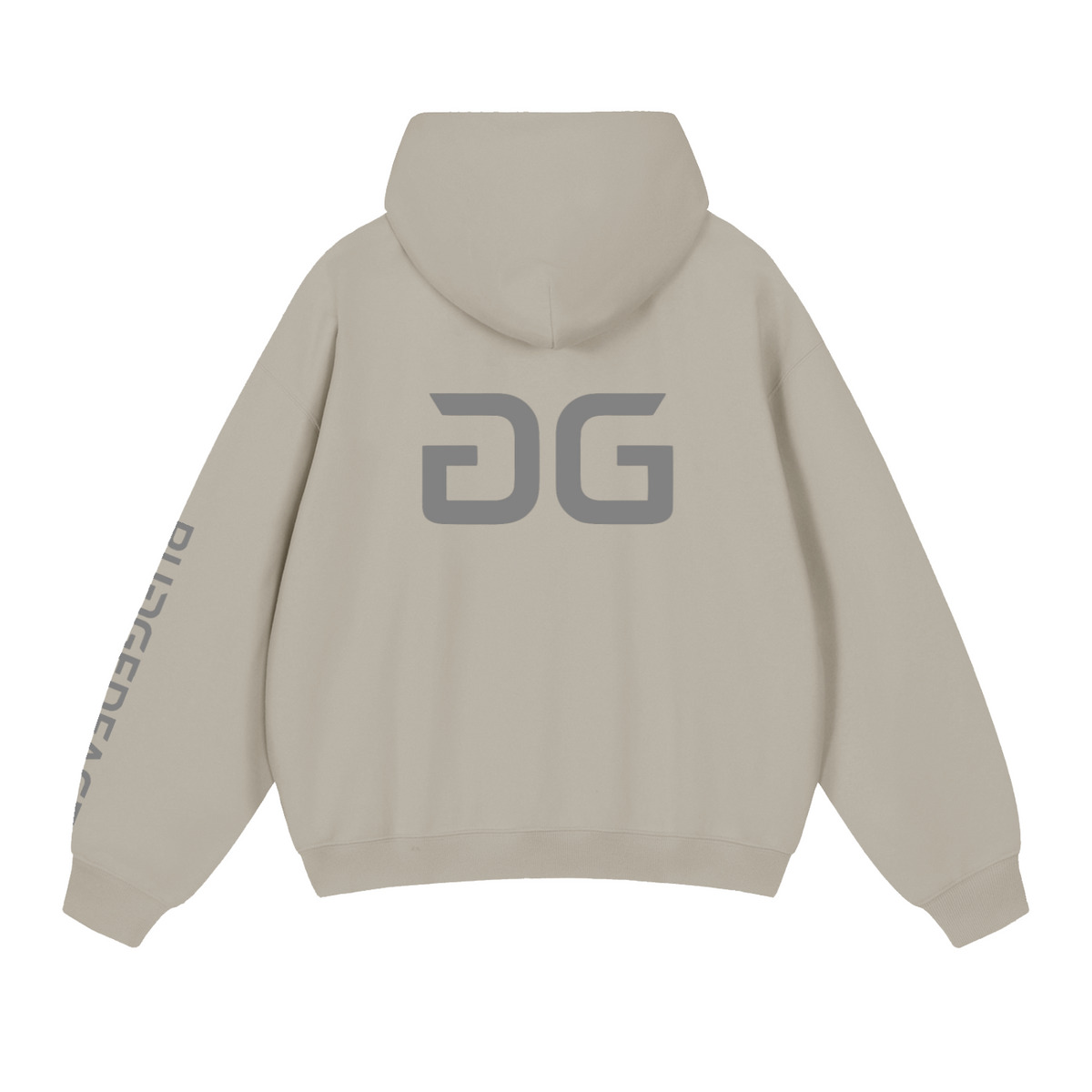 JAVA FORGE HOODIE LIGHT GRAY BACK – GRAVE / GENTO