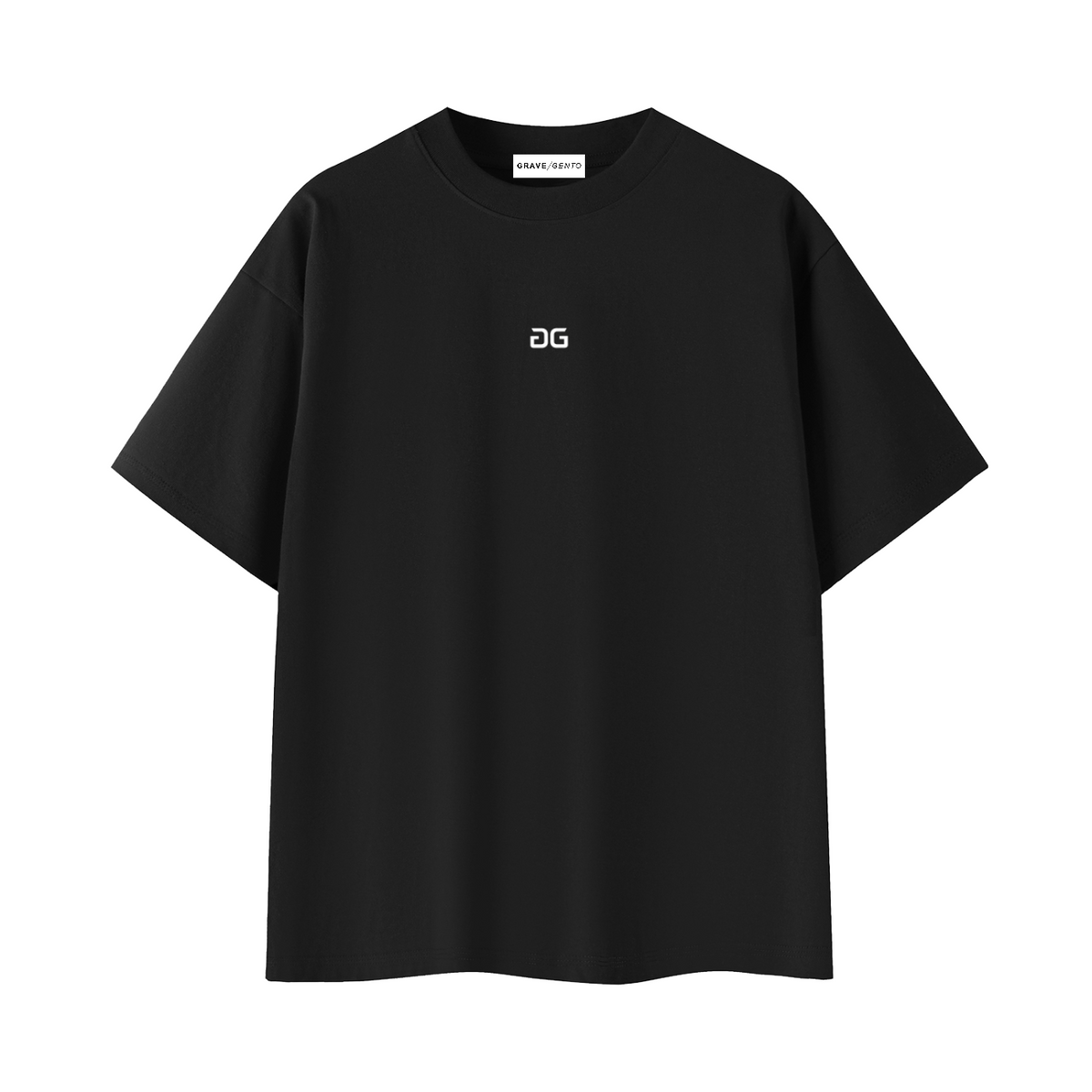 ESSENTIAL TEE BLACK FRONT – GRAVE / GENTO