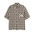 SUMATRA BOX FLANNEL BROWN/APRICOT FRONT – GRAVE / GENTO