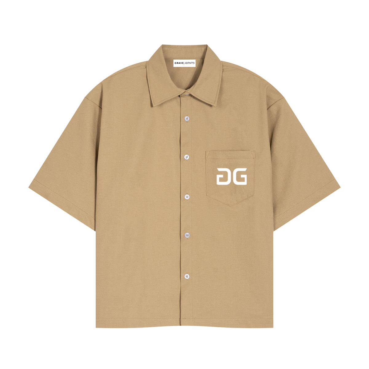 BATIK BOX FLANNEL KHAKI FRONT – GRAVE / GENTO