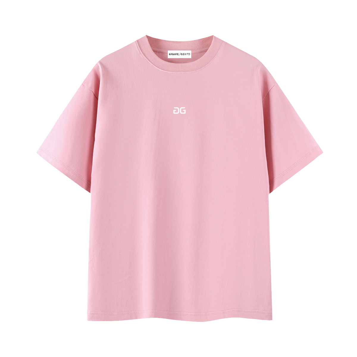 ESSENTIAL TEE PINK FRONT – GRAVE / GENTO
