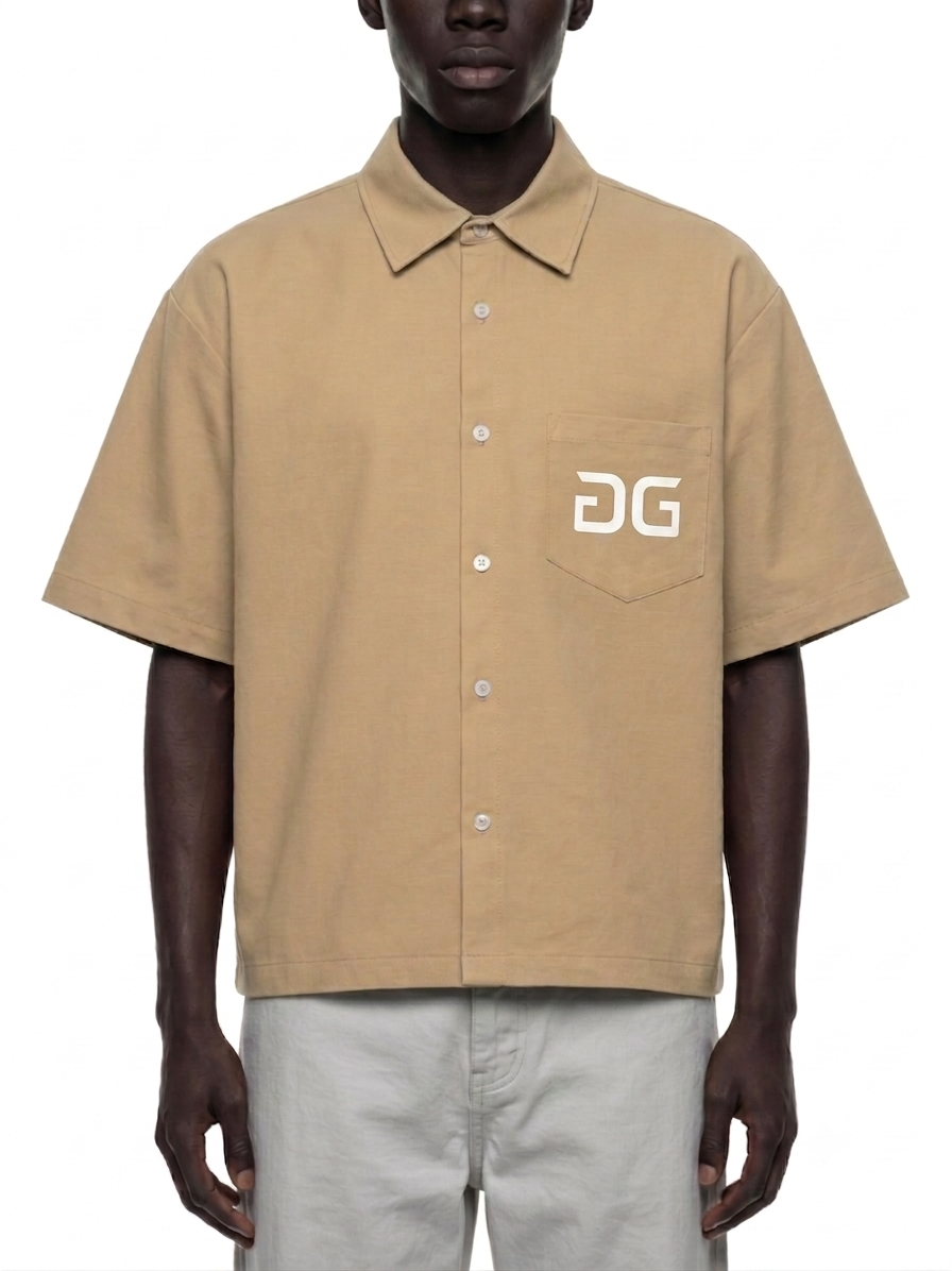 RUGGEDFACE_Batik_box_shirt_khaki_front