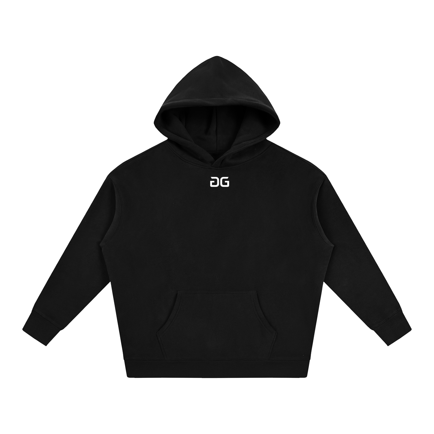 RUGGEDFACE_Essential_Hoodie_Black_flat_front