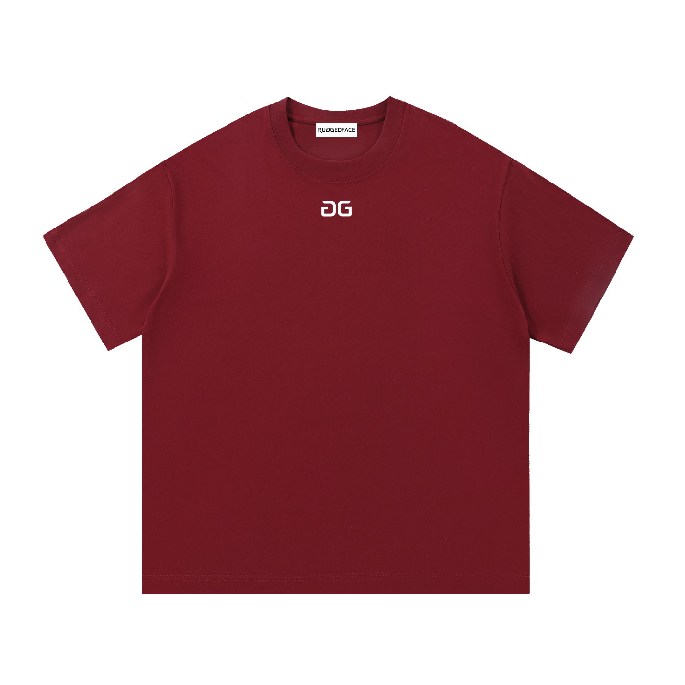 RUGGEDFACE_Essential_Tee_Wine_Red_flat_front