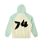 RUGGEDFACE_RAGLAN_HOODIE_Mild_Apricot_with_Gray_Green_flat_back
