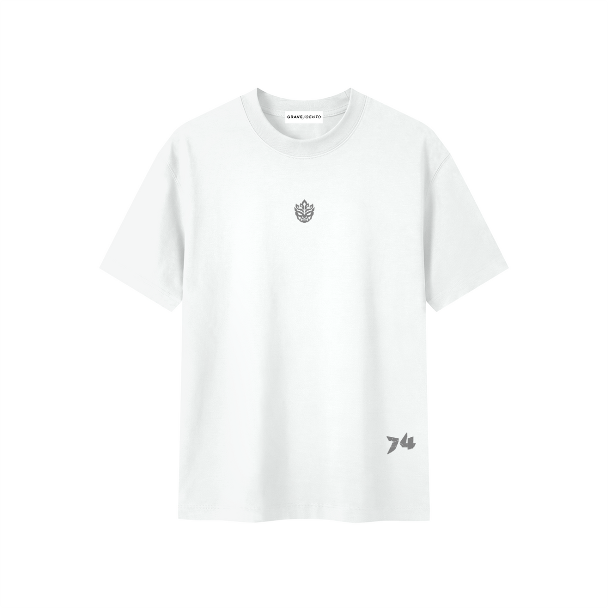 JAVA IRON TEE  WHITE FRONT – GRAVE / GENTO