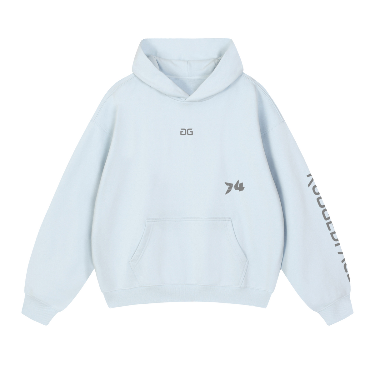 JAVA FORGE HOODIE BLEU FRONT – GRAVE / GENTO